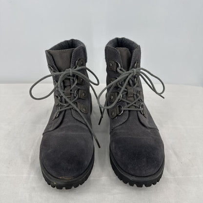 women White Mountain Lace Up Ankle Boot Gray Shoes 10