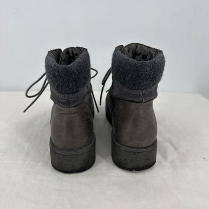 women White Mountain Lace Up Ankle Boot Gray Shoes 10