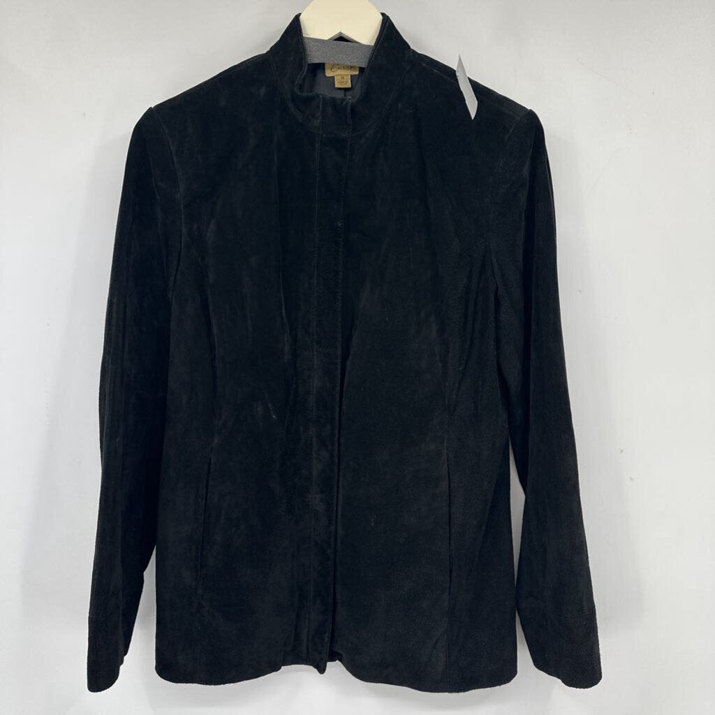 women Caslon Suede Black Jacket M