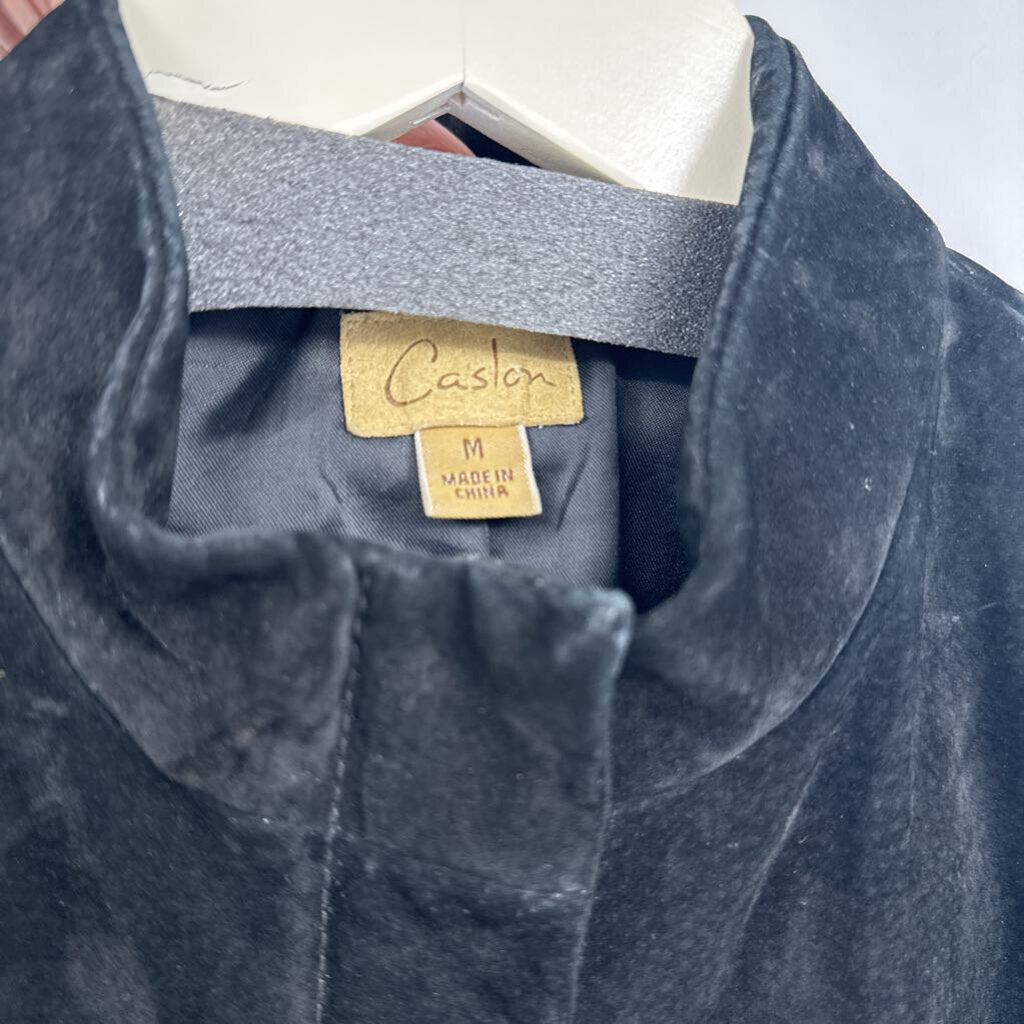 women Caslon Suede Black Jacket M