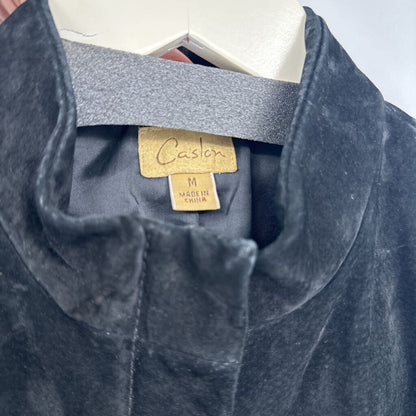 women Caslon Suede Black Jacket M