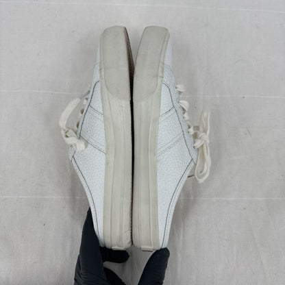 women Crown Vintage Floraine Leather Sneaker Mule White Shoes 7