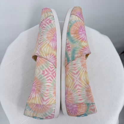 women Toms Alpargata Tie Dye Candy Pink Shoes 7