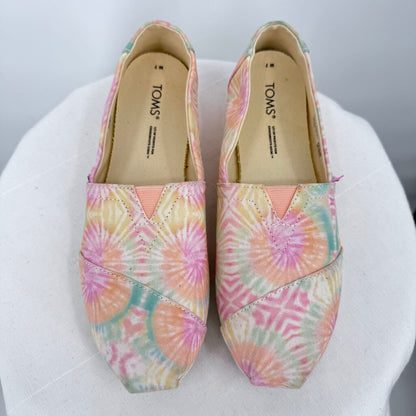 women Toms Alpargata Tie Dye Candy Pink Shoes 7