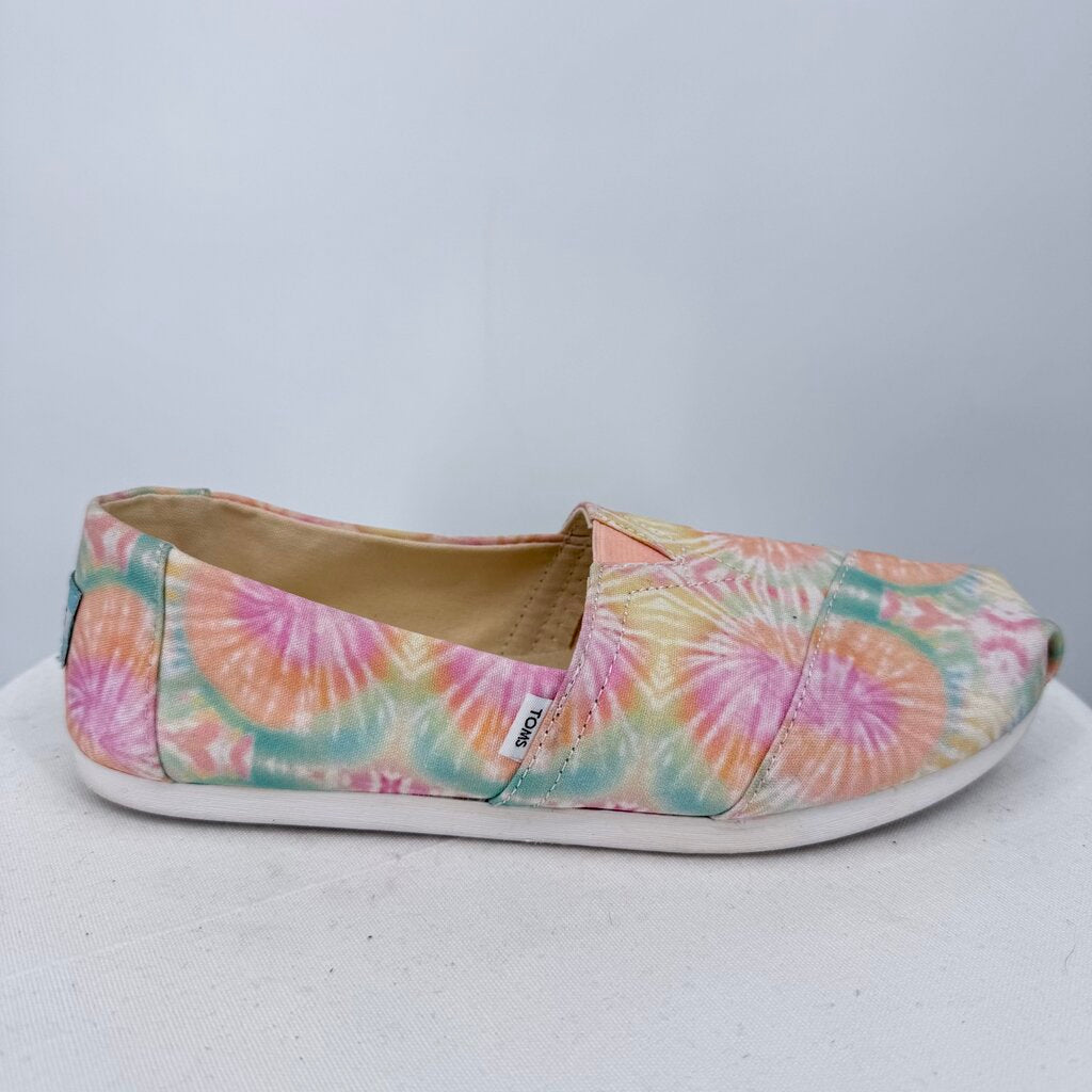 women Toms Alpargata Tie Dye Candy Pink Shoes 7