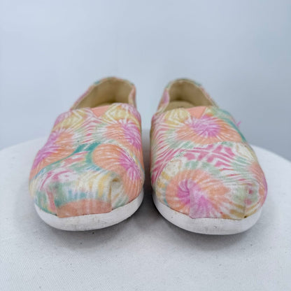 women Toms Alpargata Tie Dye Candy Pink Shoes 7