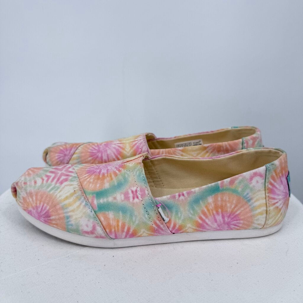 women Toms Alpargata Tie Dye Candy Pink Shoes 7