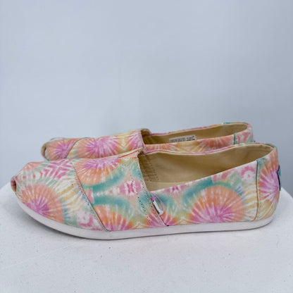 women Toms Alpargata Tie Dye Candy Pink Shoes 7