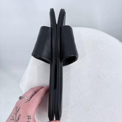women A New Day Vegan Leather Slide Black Shoes 8