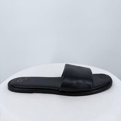 women A New Day Vegan Leather Slide Black Shoes 8