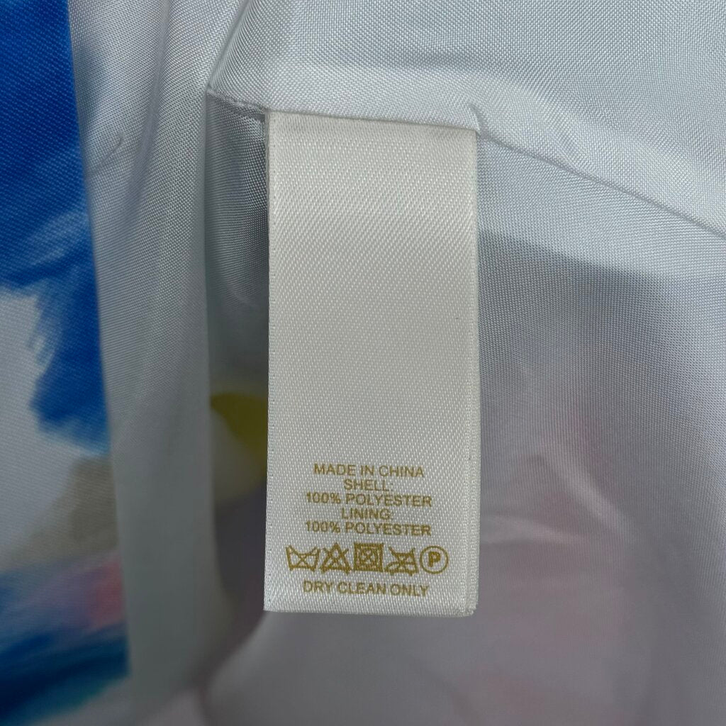 women Kate Spade NWT Watercolor Fit & Flare White Multi Dress 2