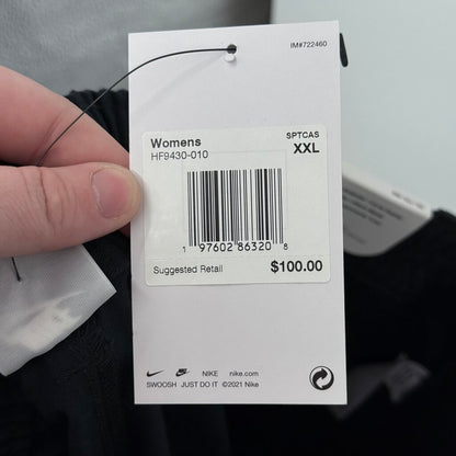 women Nike NWT Standard Fit Mid Rise Full Length Black Pants XXL