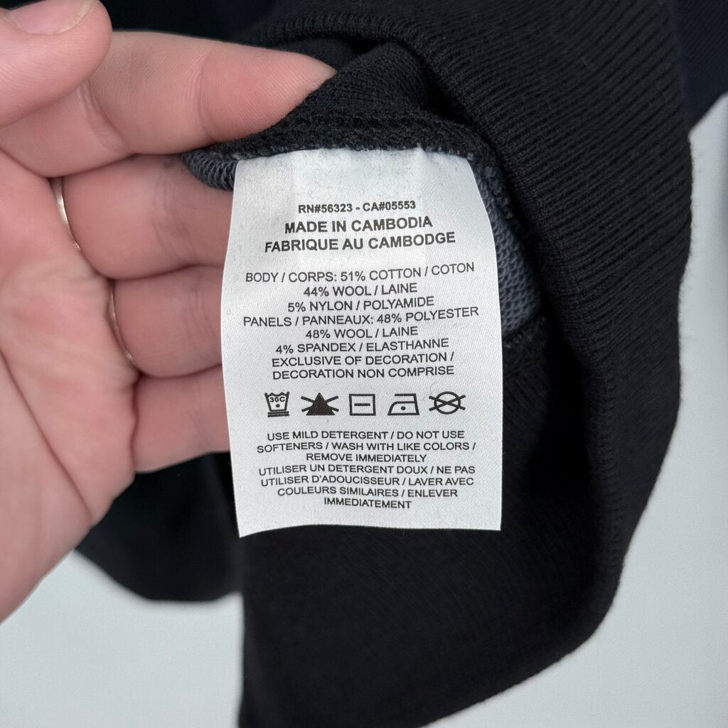 unisex Nike NWT Wool Blend Crewneck Black Sweatshirt XXL