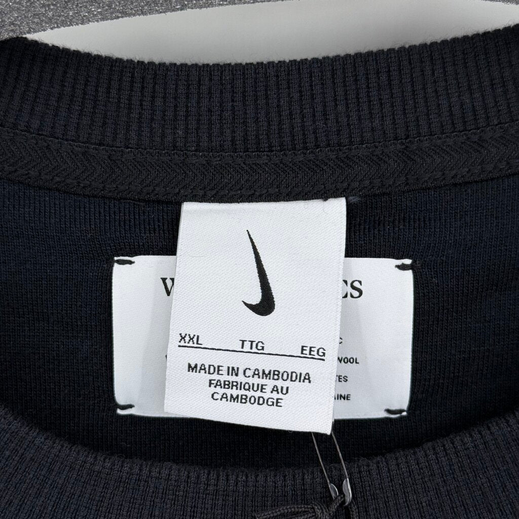 unisex Nike NWT Wool Blend Crewneck Black Sweatshirt XXL