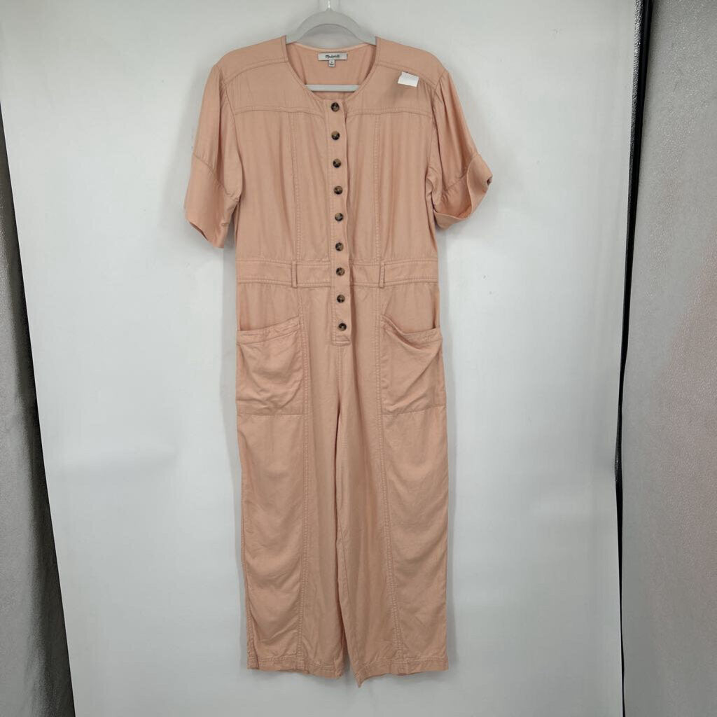 women Madewell Wide Leg Jumpsuit Peach Jumpsuit/Romper 4