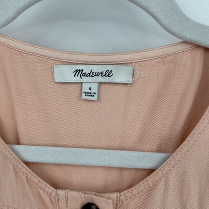 women Madewell Wide Leg Jumpsuit Peach Jumpsuit/Romper 4