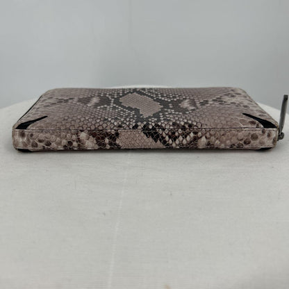 women Rag & Bone Crosby Continental Fawn Python Wallet Black & Gray Purse