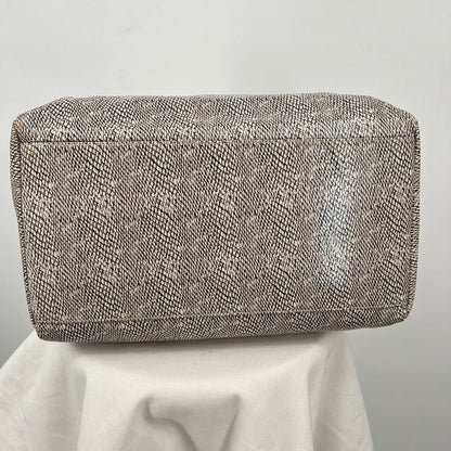 women Calvin Klein Python Duffle Cream & Gray Purse