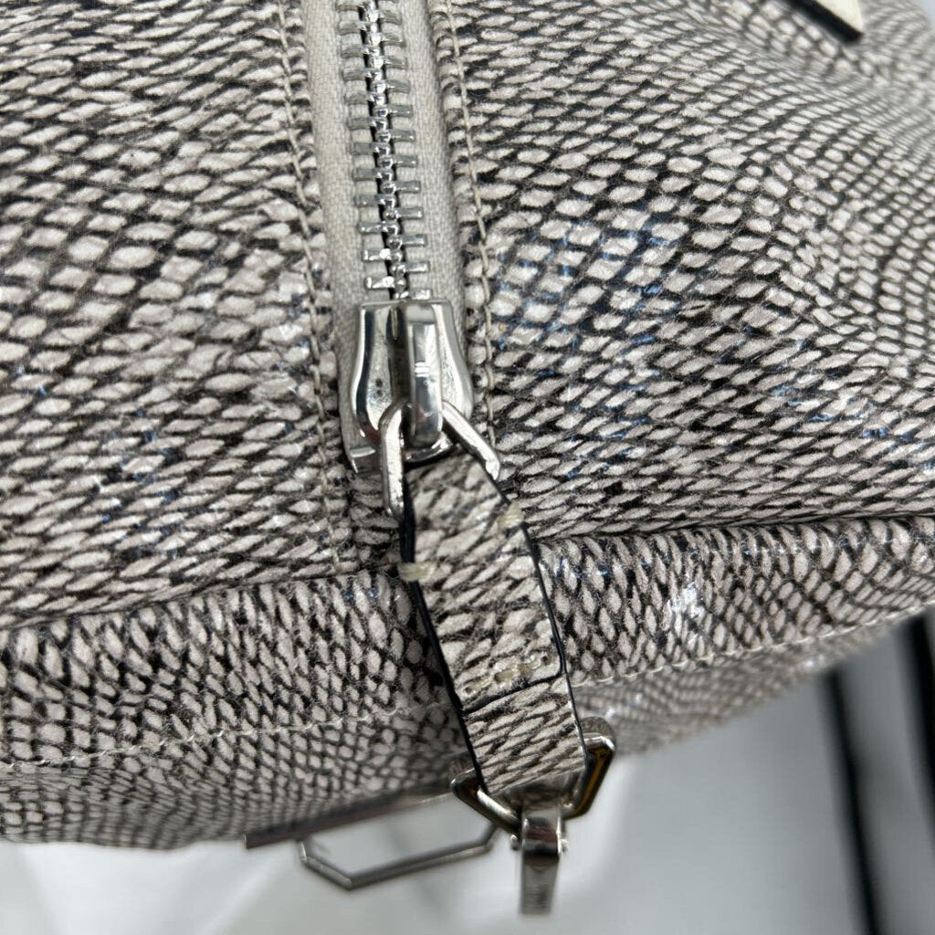 women Calvin Klein Python Duffle Cream & Gray Purse