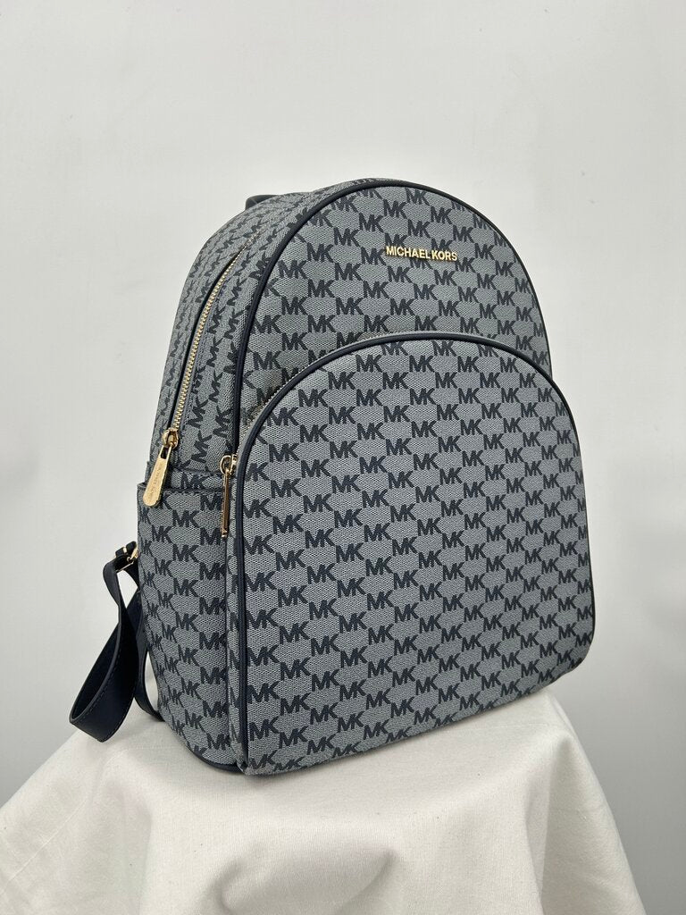 Michael Kors Michael Kors Logo Backpack Navy and Gray Purse