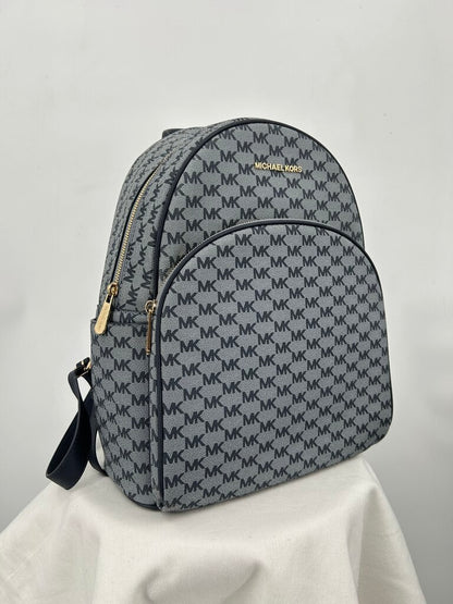 Michael Kors Michael Kors Logo Backpack Navy and Gray Purse