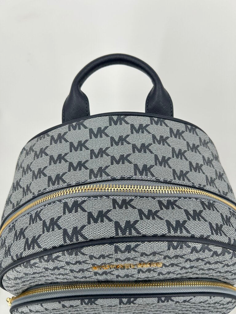 Michael Kors Michael Kors Logo Backpack Navy and Gray Purse