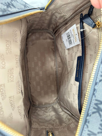Michael Kors Michael Kors Logo Backpack Navy and Gray Purse