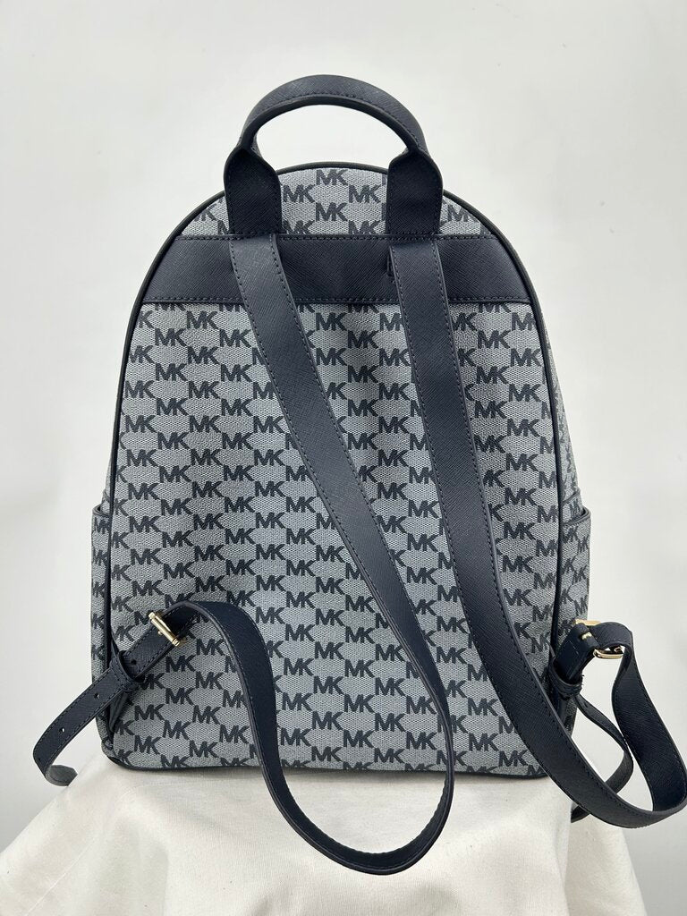 Michael Kors Michael Kors Logo Backpack Navy and Gray Purse