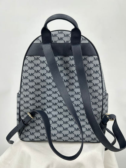 Michael Kors Michael Kors Logo Backpack Navy and Gray Purse