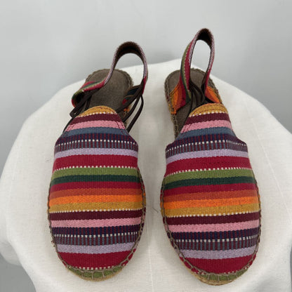 women Toni Pons Norma Striped Espedrille Multi Shoes 39/8.5