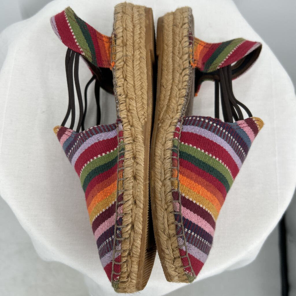 women Toni Pons Norma Striped Espedrille Multi Shoes 39/8.5