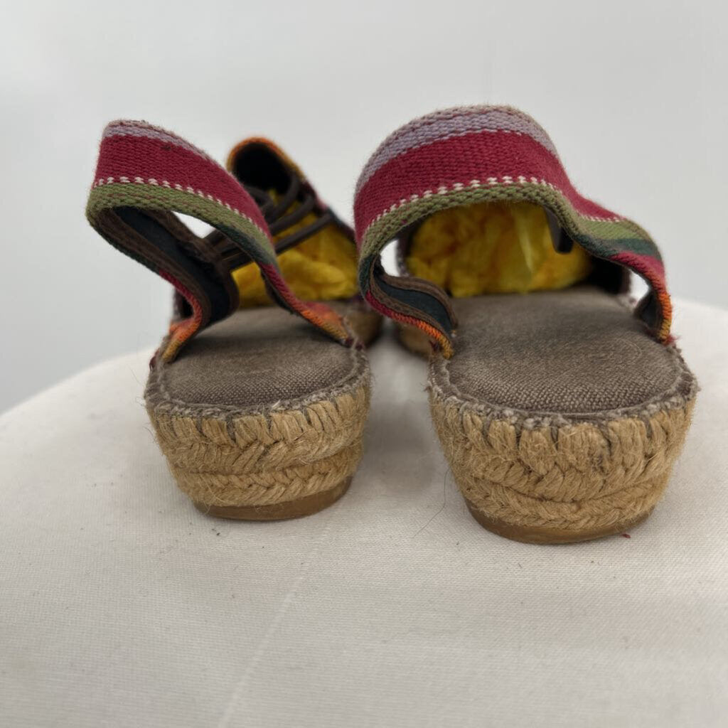 women Toni Pons Norma Striped Espedrille Multi Shoes 39/8.5