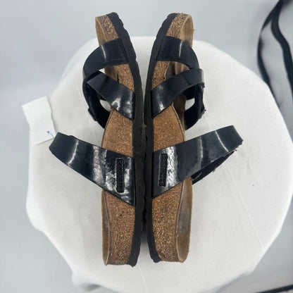 women Birkenstock Franca Patent Sandal Black Shoes 38/7