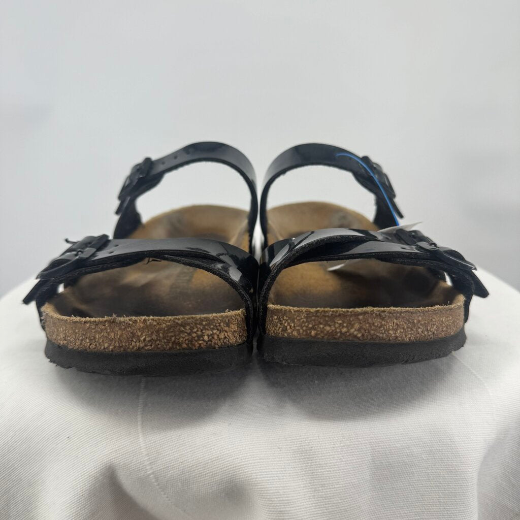 women Birkenstock Franca Patent Sandal Black Shoes 38/7