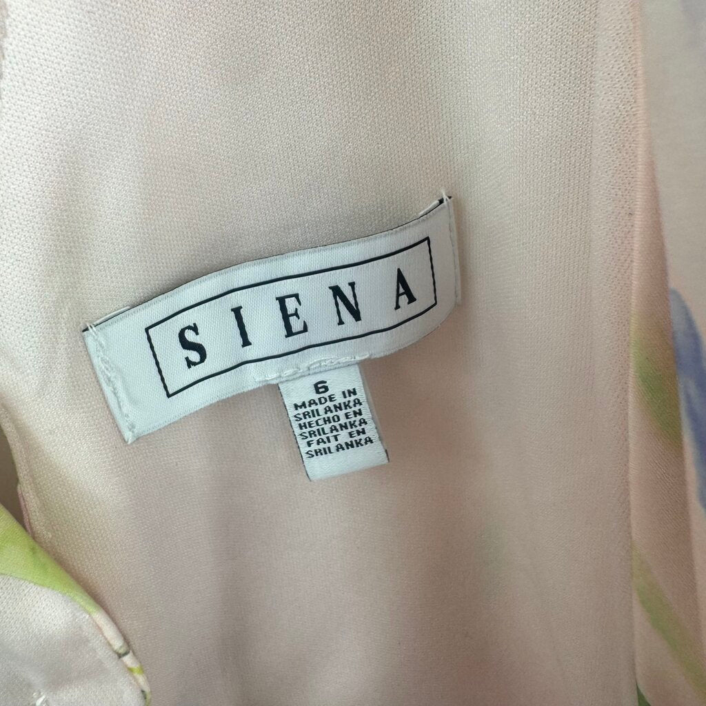 women Siena NWT MSRP $138 Drapey Cutout Floral Pink Ombre Dress 6