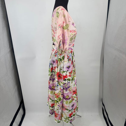 women Siena NWT MSRP $138 Drapey Cutout Floral Pink Ombre Dress 6