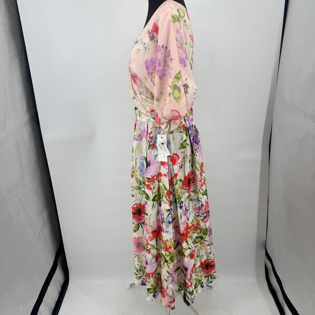 women Siena NWT MSRP $138 Drapey Cutout Floral Pink Ombre Dress 6