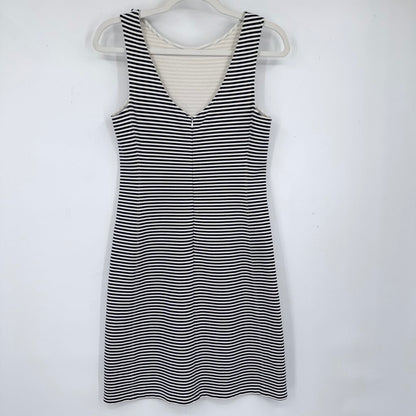 women Theory Mivrill Nautical Stripe Sleeveless Navy and White Dress S