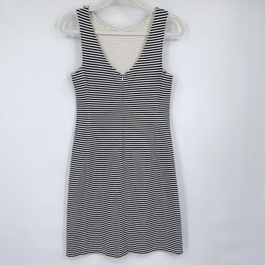 women Theory Mivrill Nautical Stripe Sleeveless Navy and White Dress S