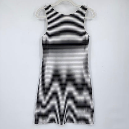 women Theory Mivrill Nautical Stripe Sleeveless Navy and White Dress S