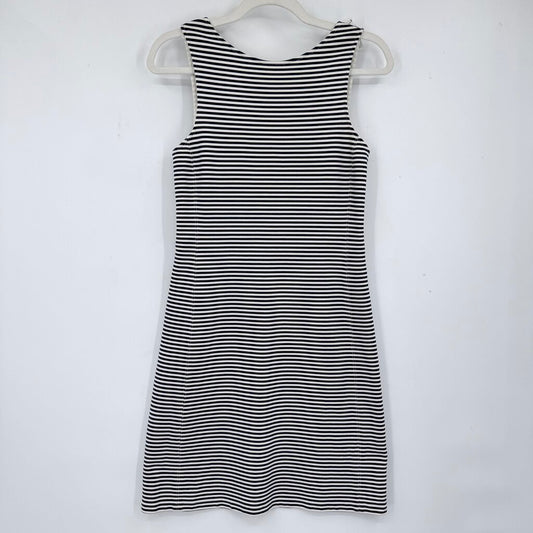 women Theory Mivrill Nautical Stripe Sleeveless Navy and White Dress S