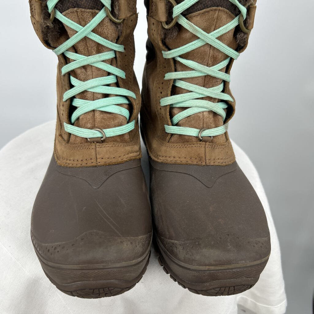 women The North Face Shellista II Tall Winter Boots Brown Shoes 8.5