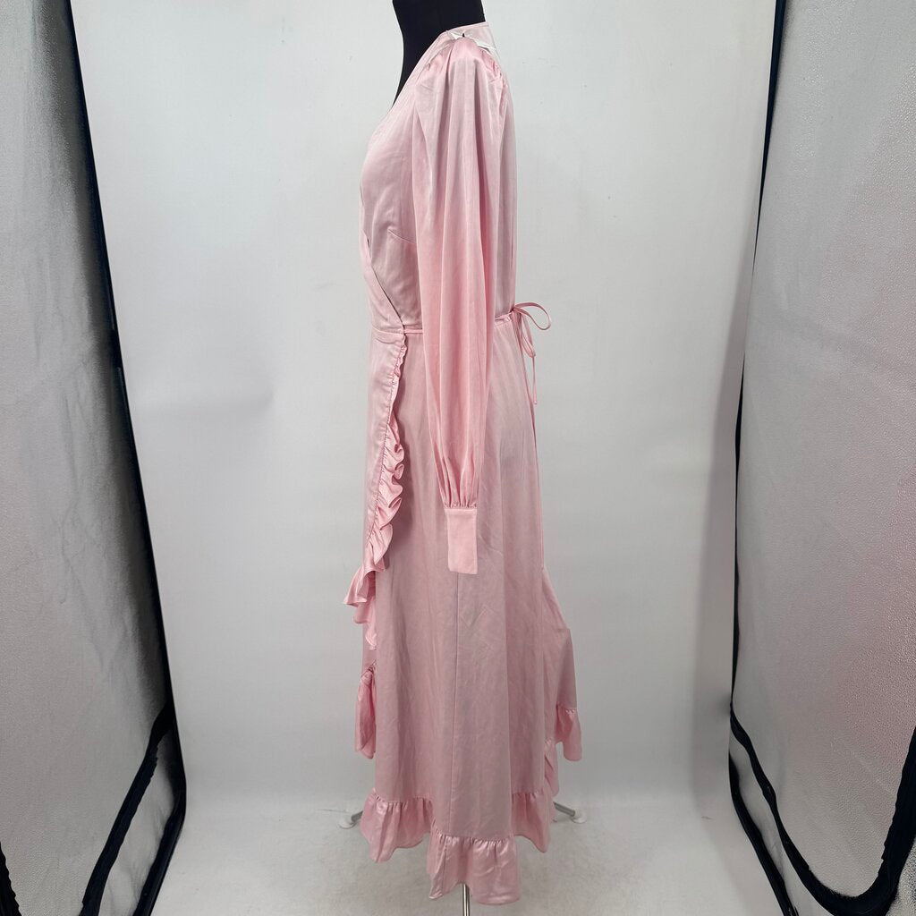 women & Other Stories Ruffled Wrap Pink Dress M