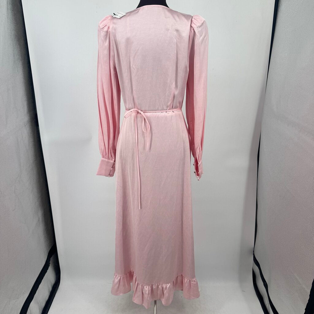 women & Other Stories Ruffled Wrap Pink Dress M