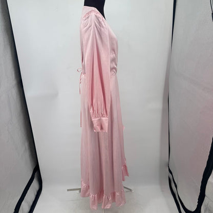women & Other Stories Ruffled Wrap Pink Dress M