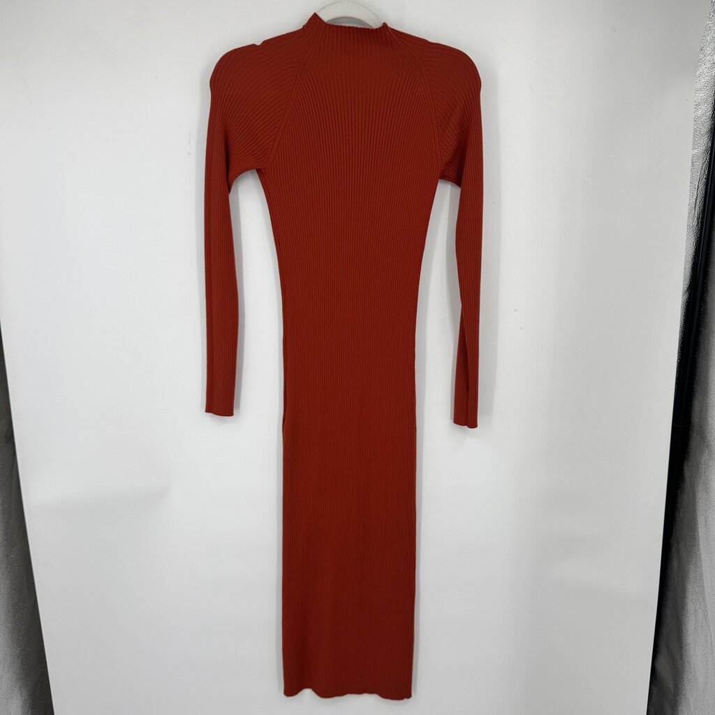 women Wilfred Ribbed Sweater Dress Rust Dress S