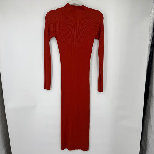 women Wilfred Ribbed Sweater Dress Rust Dress S