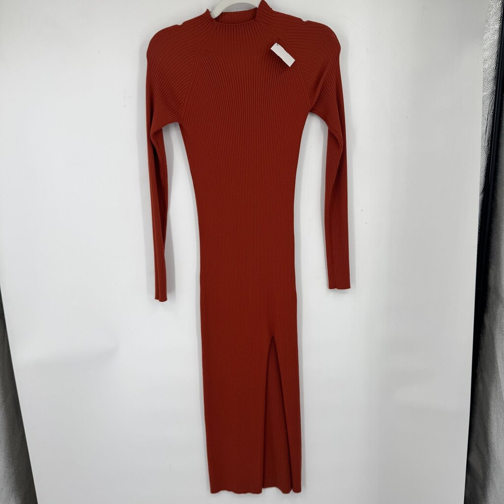 women Wilfred Ribbed Sweater Dress Rust Dress S