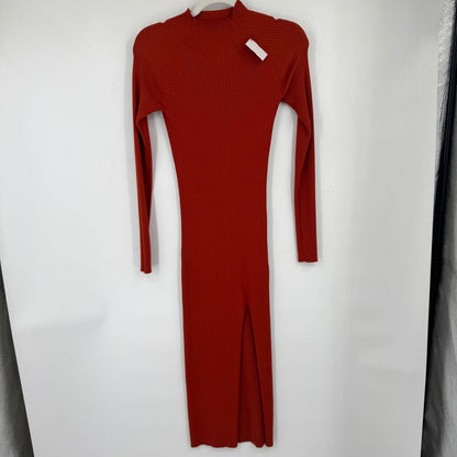 women Wilfred Ribbed Sweater Dress Rust Dress S