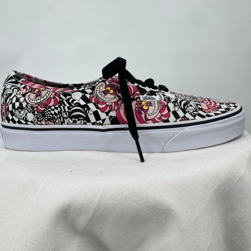 men Vans x Disney NWOT Alice in Wonderland Cheshire Cat Sneakers Pink Black White Shoes 10